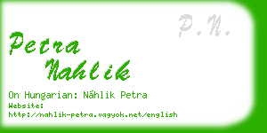 petra nahlik business card